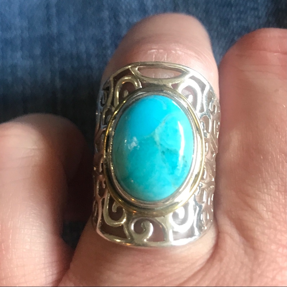 Sterling and turquoise ring